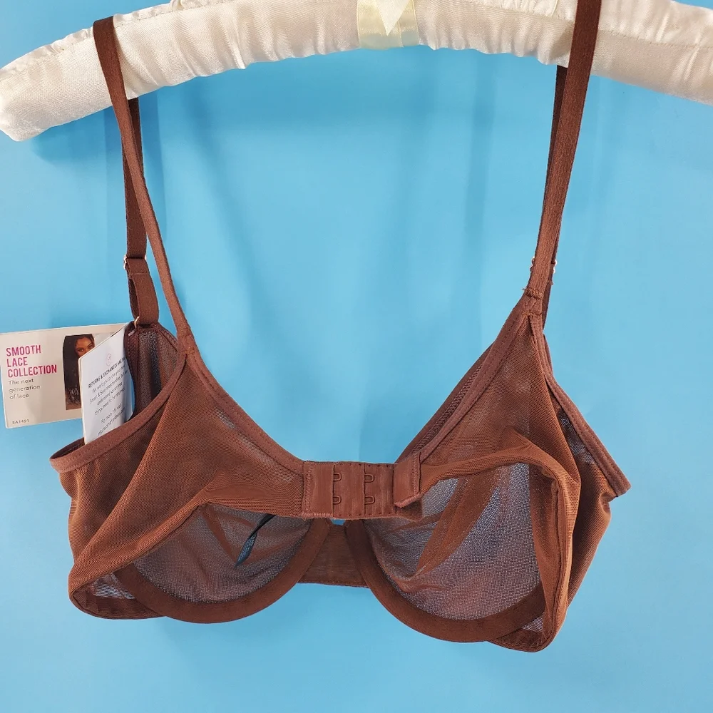 Smart and Sexy NWT brown mesh bra 34B